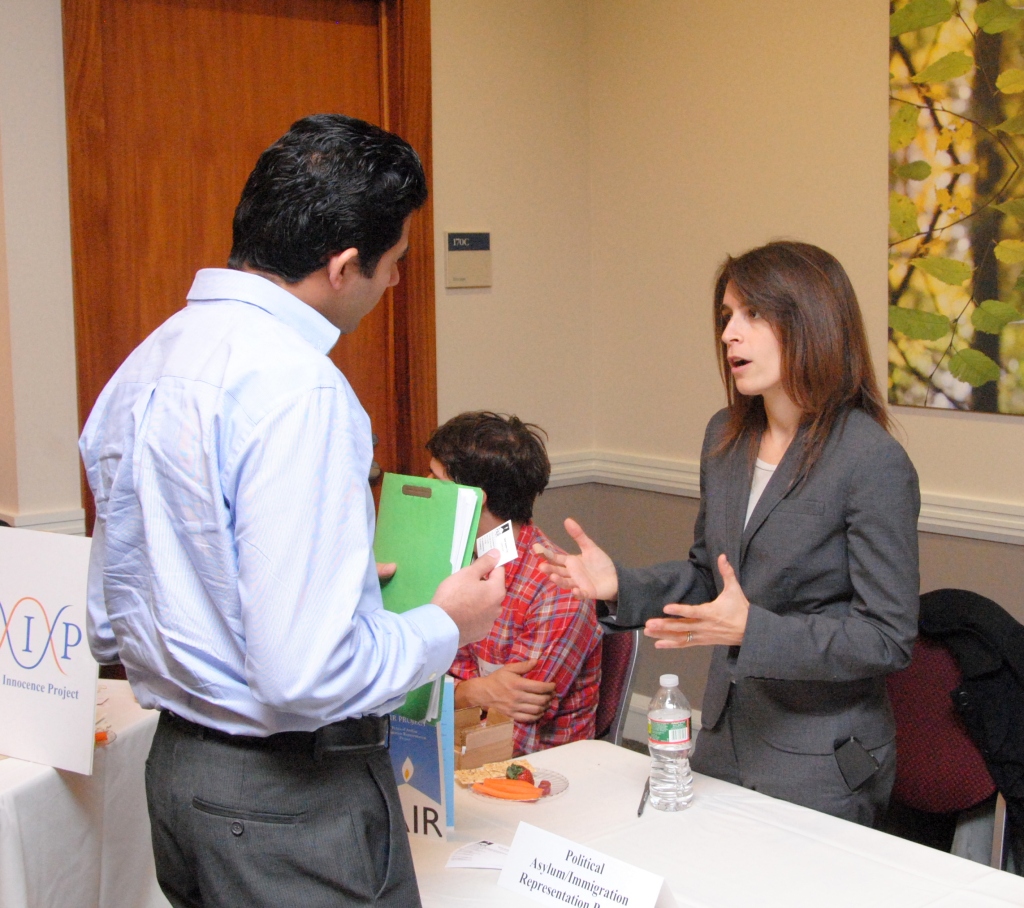 At the 4th Annual Pro Bono Fair for Attorneys and Law Students sponsored by BBA and the Rappaport Center for Law and Public Service, Sarah Sherman-Stokes of the Political Asylum/Immigration Representation Project, a Boston Bar Foundation Grantee, explains the pro bono opportunities available in Greater Boston.