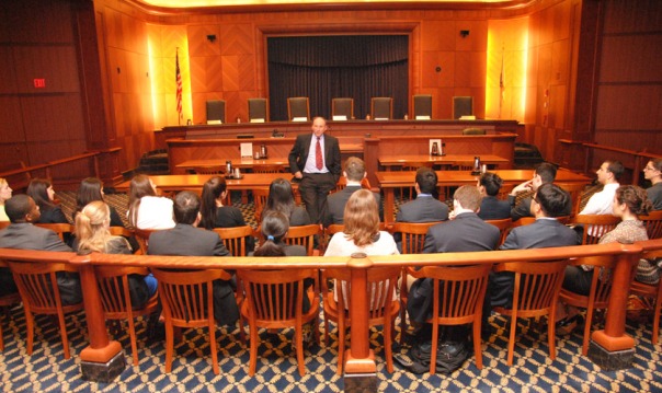 Judicial Interns visiting the Supreme Judicial Court. 